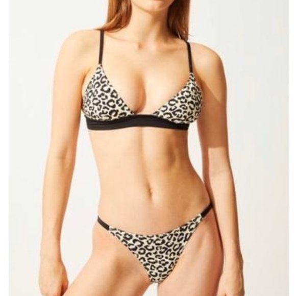 NWT Solid & Striped Morgan Leopard Print Top And Bottom Two-Piece Bikini Size XS - Picture 10 of 10
